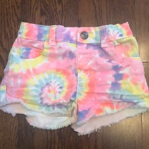Girls tie dyed shorts
